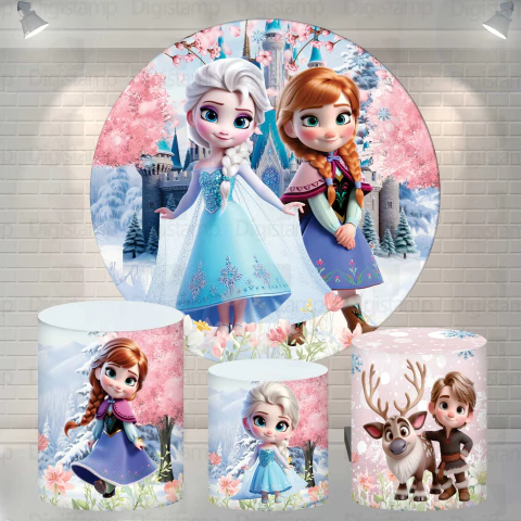 Kit Painel + Trio de Cilindros Sublimados Frozen KIT1183 - comprar online