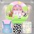 Kit Painel + Trio de Cilindros Sublimados Fazendinha Menina KIT155