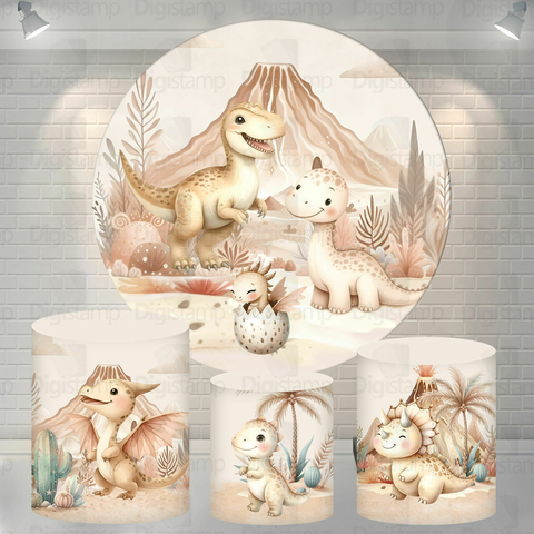 Kit Painel + Trio de Cilindros Sublimados Dino Baby KIT972