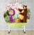 Painel Redondo Sublimado Masha e o Urso PNR207