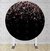 Painel Redondo Sublimado Glitter Preto Rosé PNR276