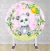 Painel Redondo Sublimado Panda Rosa PNR286