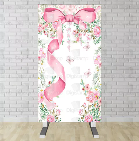 Painel Lateral Veste-Facil Floral Laços Rosa PL409