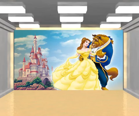 Painel Retangular A Bela e a Fera PN006