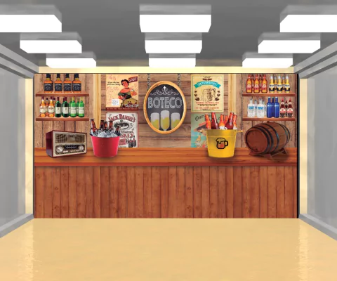 Painel Sublimado 3D Retangular Boteco PN014