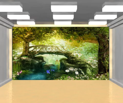 Painel Sublimado 3D Retangular Floresta Encantada PN022
