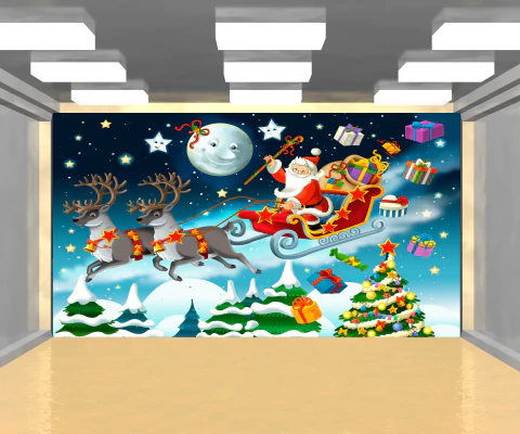 Painel Sublimado 3D Retangular Natal PN085
