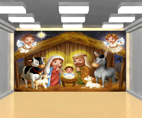 Painel Sublimado 3D Retangular Natal PN087