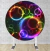 Painel Redondo Sublimado Bolhas Neon PNR1566