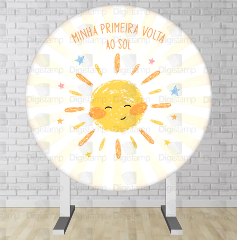 Painel Redondo Sublimado Minha Primeira Volta ao Sol PNR1706 - comprar online