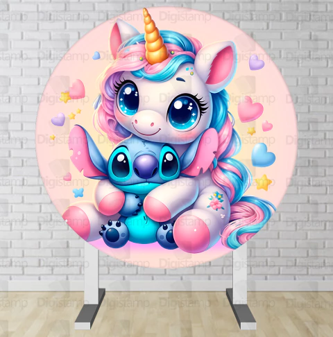 Painel Redondo Sublimado Unicórnio PNR1737 - comprar online