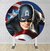 Painel Redondo Sublimado Capitão America PNR522