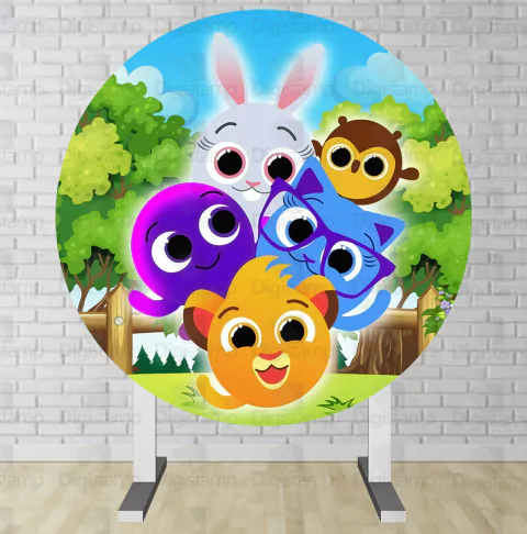 Painel Redondo Sublimado Bolofofos PNR639