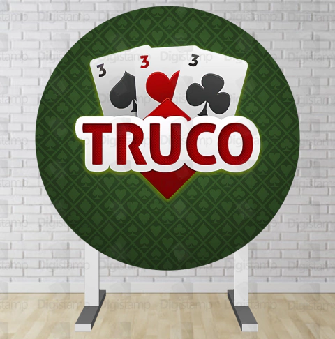 Painel Redondo Sublimado Truco PNR851