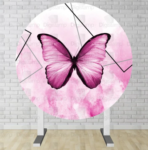 Painel Redondo Sublimado Borboleta PNR910