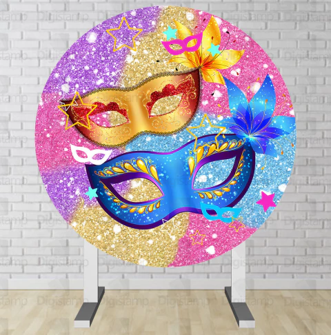 Painel Redondo Sublimado Carnaval PNR1284