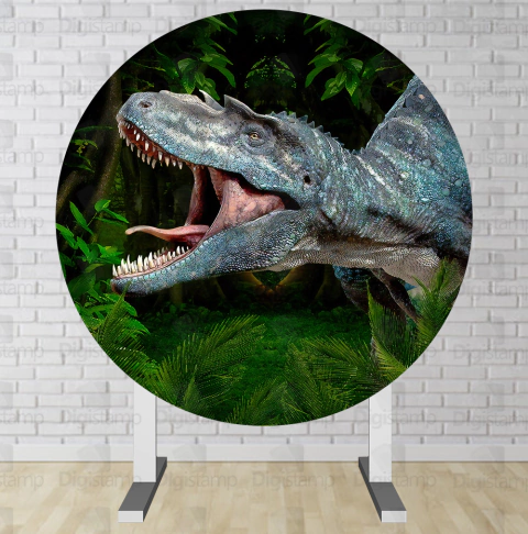 Painel Redondo Sublimado Dinossauro PNR1238