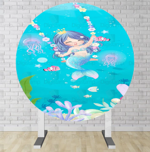 Painel Redondo Sublimado Sereia PNR1600