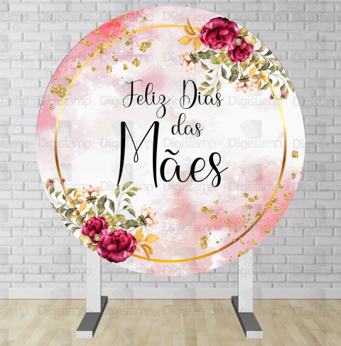 Painel Redondo Sublimado Dia das Mães PNR1322