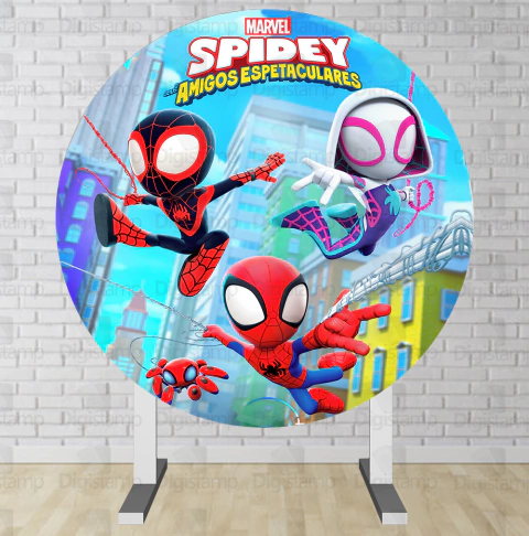 Painel Redondo Sublimado Homem Aranha Spidey PNR1262