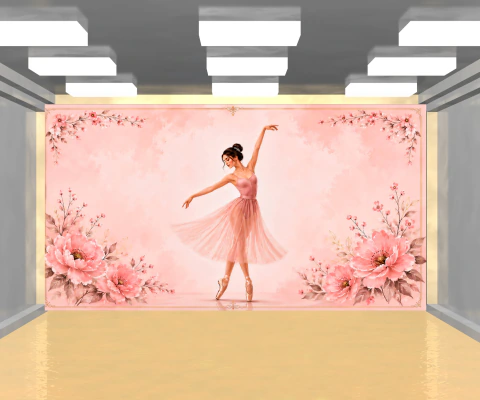Painel Sublimado 3D Retangular Bailarina PN099