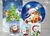 Kit Painel + Trio de Cilindros + Painel Lateral Sublimados Natal SKIT022