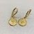 Brinco Medalha Pai Nosso Banhado a Ouro 18k