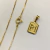 Colar com Pingente Inicial em Alto Relevo Banhado a Ouro 18K - loja online