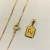 Imagem do Colar com Pingente Inicial em Alto Relevo Banhado a Ouro 18K