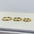 Trio de Brincos de Argolas Torcidas Banhado a Ouro 18k