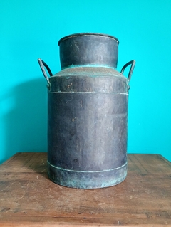 Antigo latão para leite em cobre 10 l