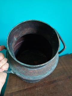 Antigo latão para leite em cobre 10 l - Achados e Encantos
