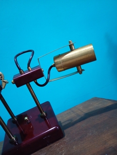 Antiga Luminária de Teto Tripla em Madeira e Bocais em Latão - comprar online