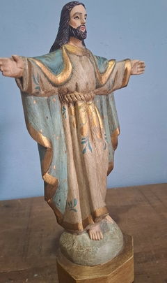 Imagem do Arte Sacra- Imagem de Jesus Cristo em Madeira Pintada a Mão