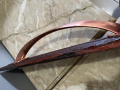 porta toalha com base em madeira nobre rustica - Achados e Encantos