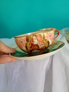 Antigo jogo de chá em porcelana com 11 peças Satsuma - Japão - comprar online