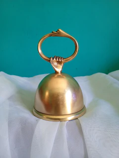 Antiga Sineta de Mesa / Balcão em Bronze Maciço