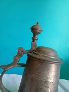 Antiga Caneca / tankard Estanho Com Tampa - São João Del Rey - comprar online