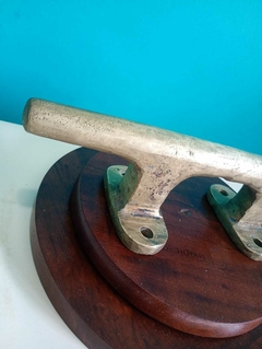 Antiga cunha de ancoragem / amarração em bronze maciço 2,4kg na internet
