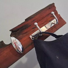 Porta Chaves / Ganchos de parede em Madeira Rústica e Metal - loja online