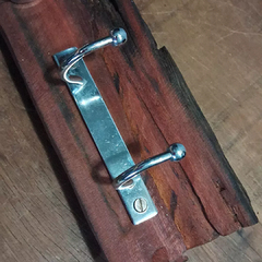 Porta Chaves / Ganchos de parede em Madeira Rústica e Metal na internet