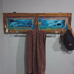 Porta Toalha de Parede Rústico Sustentável - comprar online