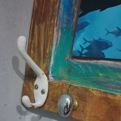 Porta Toalha de Parede Rústico Sustentável - Achados e Encantos