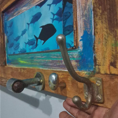 Porta Toalha de Parede Rústico Sustentável - loja online