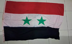 Antiga Bandeira da Síria de Navio em Tecido
