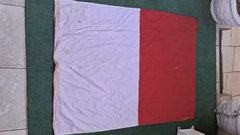 Antiga Bandeira em Tecido Letra H no Alfabeto Náutico