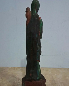 Arte Sacra "nossa Senhora com Menino Jesus " Esculpida em m - Achados e Encantos