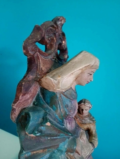 Imagem do Arte Sacra - Antiga imagem representando Santana Mestra Caminhante em terracota