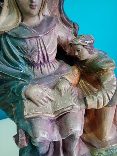 Arte Sacra - Antiga imagem representando Santana Mestra Caminhante em terracota - comprar online