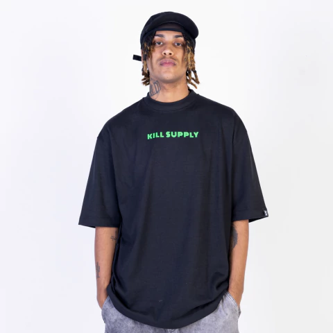 CAMISETA OVERSIZED "SPIRAL" PRETA - comprar online